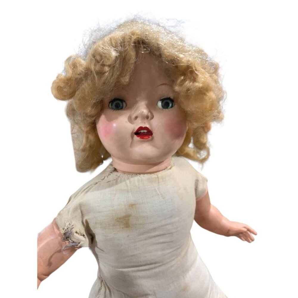 Vintage 1940s Salvage Doll Baby 27" Open Close Eyes Crier Soft Body Haunted Spir